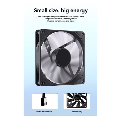 2pcs Computer Case Fan 92mm 4-Pin PWM High Airflow Cooling Fan 1