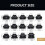 14PCS Tie Rod Boot Ball Joint Boot Kit 4