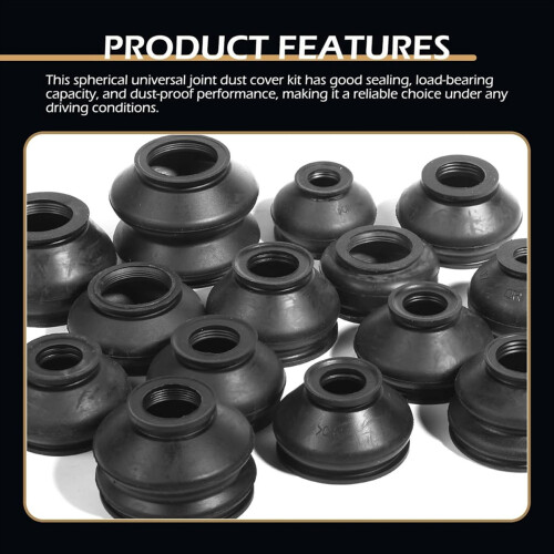 14PCS Tie Rod Boot Ball Joint Boot Kit 2