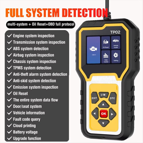 TP02 OBD2 Fault Code Reader Check Engine Diagnostic Scanner for 2