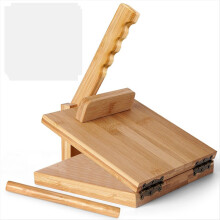 Tortillapers 10 inch Roti Maker met deegroller, groot bamboehout, 50 stuks bakpapier