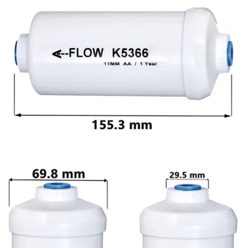 2 Pcs Replacement Fluoride Water Filter K5366 Compatible with Gravity Filtering System Purification Elements 2