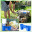 24 Pcs Bird Drinker Feeder Cups Water Bottle Cup for Cage Blue 5
