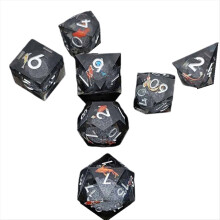 Decalque de resina Areia Movediça para Dados de D&D Coc Running Group Dnd Cthulhu Polyhedron Jogo de Tabuleiro B