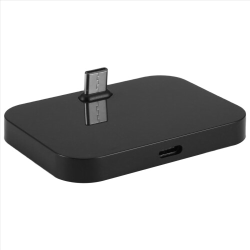 Handy-Tischladeständer mit USB-C-Anschluss, schwarz