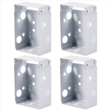 4 stuks blinde beugels 2 inch lage profieldoos montagebeugel voor koprail (wit)