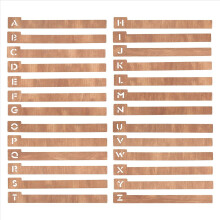 26 séparateurs de disques vinyles en bois, triés par ordre alphabétique (AZ), guides de rangement