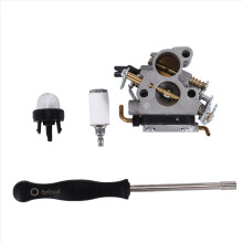 Carburador para motosierra Husqvarna 235, 240, 235E, 236, 236E y 240E (574719402 y 545072601) con filtro de combustible y herramienta de tornillo.