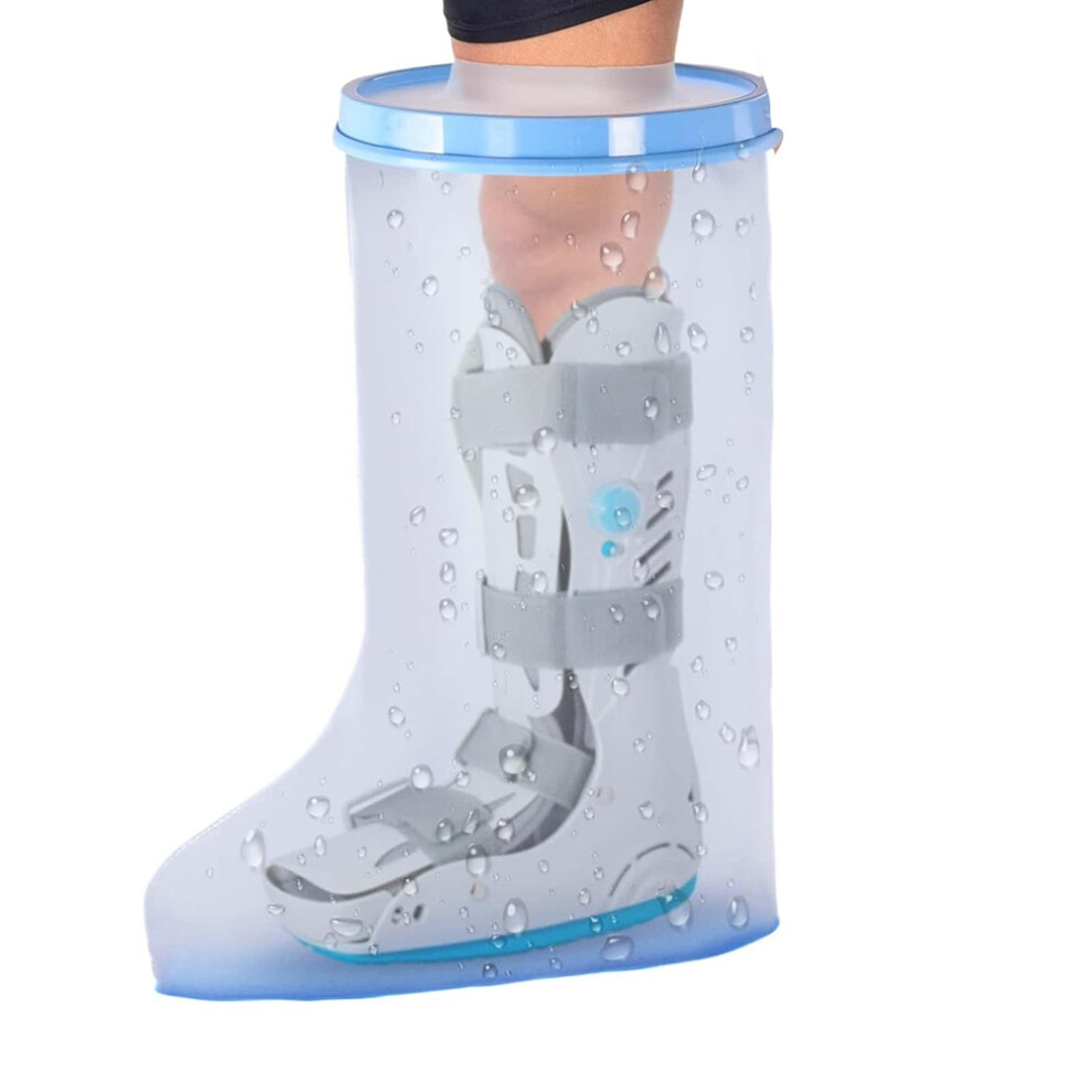 Waterproof Extra Wide Leg Cast Cover for Shower with Non-Slip Bottom Protector Surgery Wounds