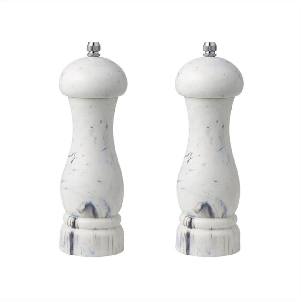 Salt & Pepper Grinder Set, Imitation Marble Refillable Mills, Easy-To-Use Manual Spice Grinders For Peppercorns 2Pcs 4851004436519