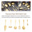 6-Piece Serving Flatware Silverware Set, Utensil Set,Include Cake Server, Slotted Spoon Gold 5