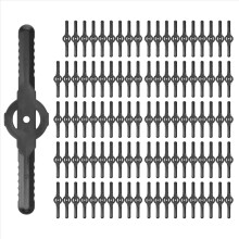 100 stuks kunststof grastrimmerbladen, grasmaaierbladen, draadloze tuingereedschapaccessoires