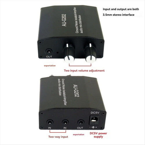 3.5mm Stereo Noise Isolation Amplifier for Headphone/Amplifier 2