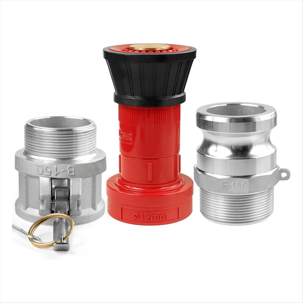 Fire Hose Nozzle,1-1/2Inch Npsh Heavyduty Industrial Constant Flow Fog Nozzle With 1.5Inch Camlock Fitting 4851004433358