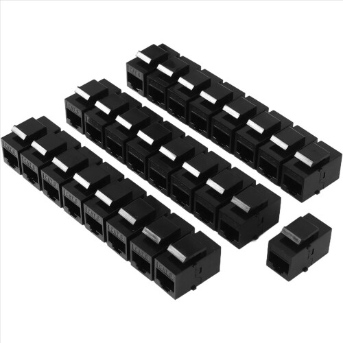 25 Pcs Rj45 Coupler Cat6 Keystone Jacks Inline Female to Insert 1