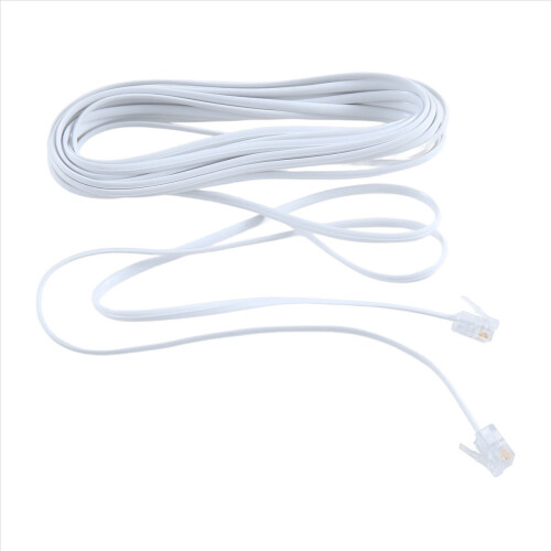 Cabo de linha telefônica RJ11 macho para plugue 6P2C de 5 m 2