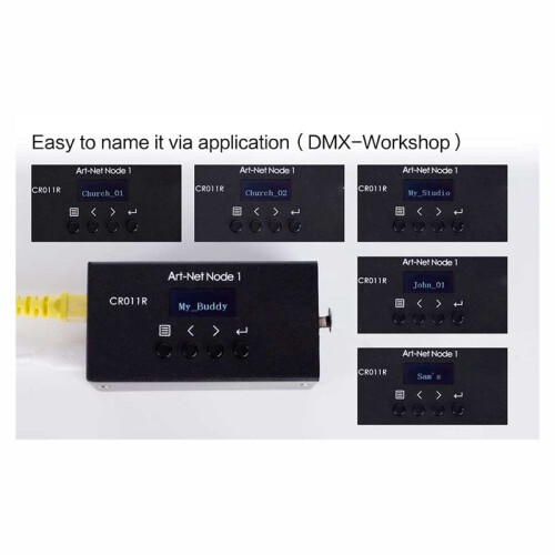 Διεπαφή ελεγκτή φωτισμού ArtNet αμφίδρομης DMX Ethernet 1 Universe 2