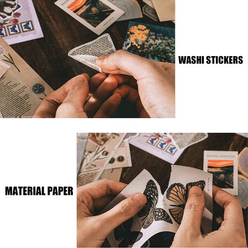 400 τεμάχια Είδη Scrapbooking, Αυτοκόλλητα Vintage Scrapbooking, Αυτοκόλλητα Washi για Τέχνη Άλμπουμ 2