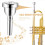 Embouchure de trombone 12C à petit diamètre, argentée, neuve 4