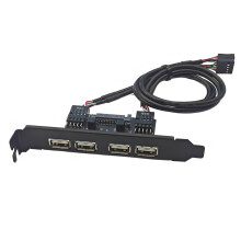 PCIE USB-uitbreidingskaart Dual 9PIN naar 4-poorts USB2.0-adapter PC-paneel voor desktop Win10/11