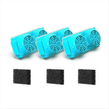 Filtro de fuente de agua para gatos de 3,2 l (108 oz) de repuesto inalámbrico de acero inoxidable para mascotas (6 unidades)