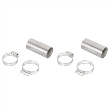 2 set 24mm Heater Exhaust Pipe Connector Air Parking Stainless Steel Gas Vent Hose with Clamps for Webasto