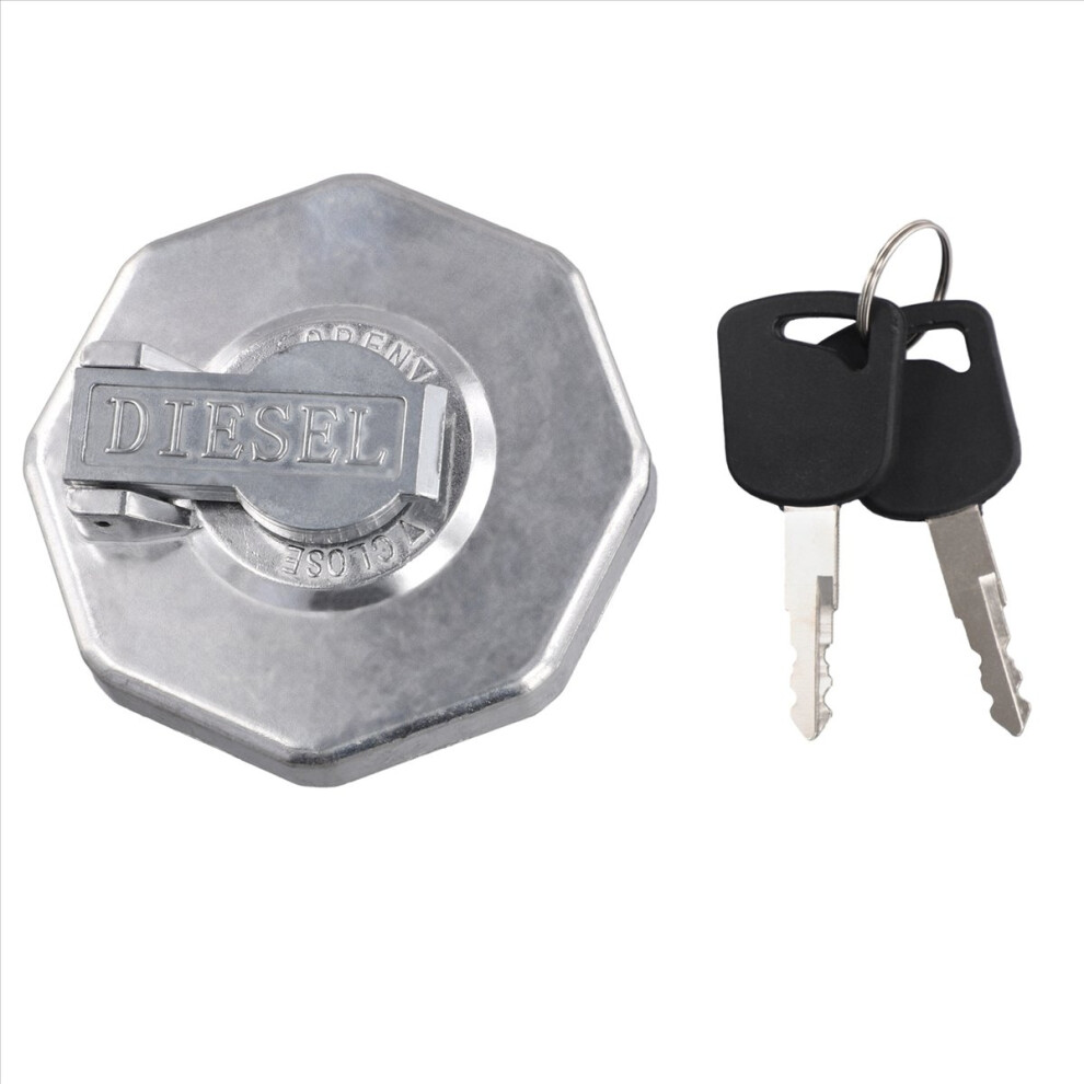 Car Fuel Cap With Key For Isuzu Elf Npr Nqr 4Hk1 8-98146010-0 8-98088982-0 Silver 4852887750174