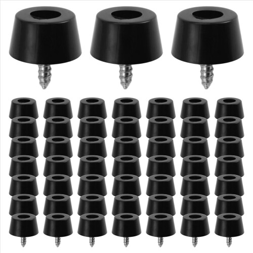 Conjunto de 52 pés de borracha para tábua de corte (0,31 x 0,59 polegadas), antirriscos para cadeiras e outros móveis.