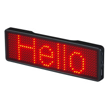 Crachá de identificação LED Bluetooth recarregável, placa de luz programável DIY com mensagens rolantes, tipo 2.