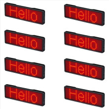 8X Bluetooth LED Name Badge Rechargeable Light Sign DIY Programmable Scrolling Message Board Display LED,Type 2