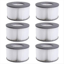 Conjunto de 6 cartuchos de filtro de reposição para filtros MSpa e modelos de piscinas infláveis Whirlpool de 2020.
