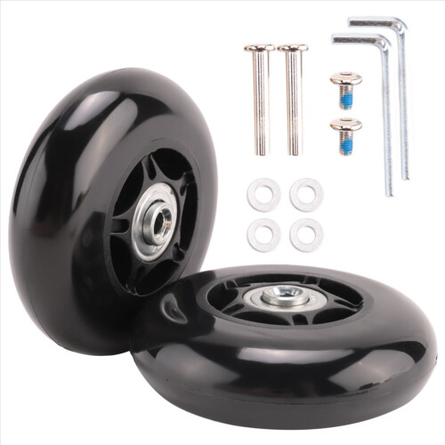 2 Set Luggage Suitcase Replacement Wheels OD 80mm 2