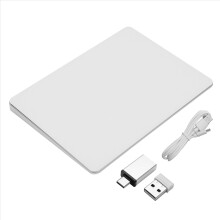 Bezdrôtový Bluetooth touchpad s multifunkčnými gestami, nabíjateľný pre notebooky, iOS a Mac, biely