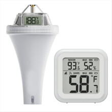 Floating Pool Thermometer Outdoor Temperature Sensor Indoor Humidity Monitor Accurate Water and Air Temp Readings