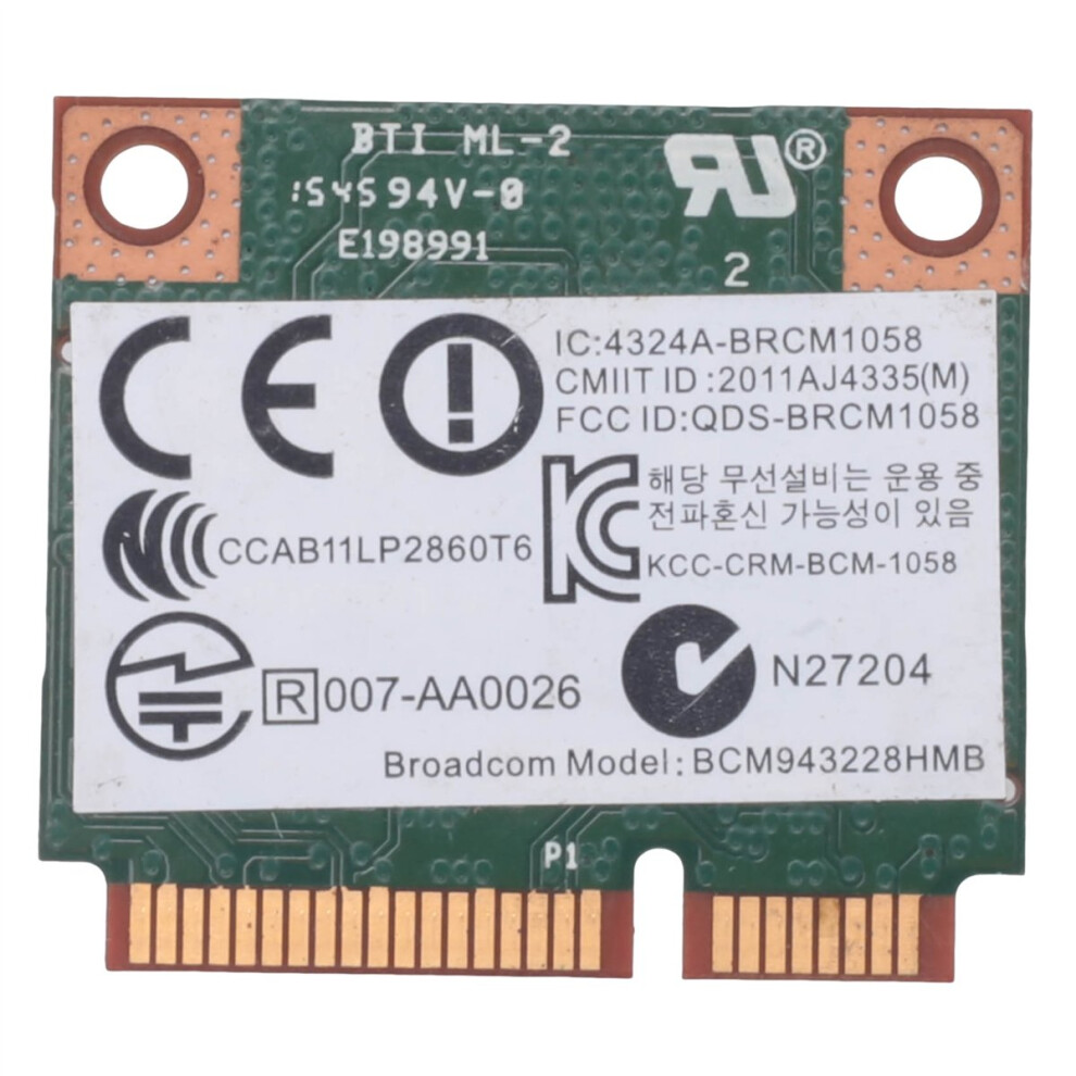 Dual Band BCM943228HMB 802.11A/B/G/N 300Mbps Wifi Wireless Card Bluetooth 4.0 Half MINI Pci-E Notebook Wlan 2.4Ghz 5Ghz