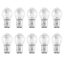 Motorcycle Lighting 10X Headlight Bulb 12V 35W B35 BA20D Glass Fit for GY6 ATV Moped Scooter