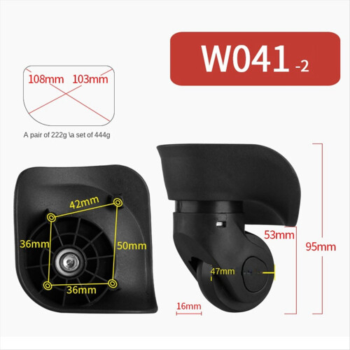 Roda de borracha universal para mala de viagem W041 (G) 2