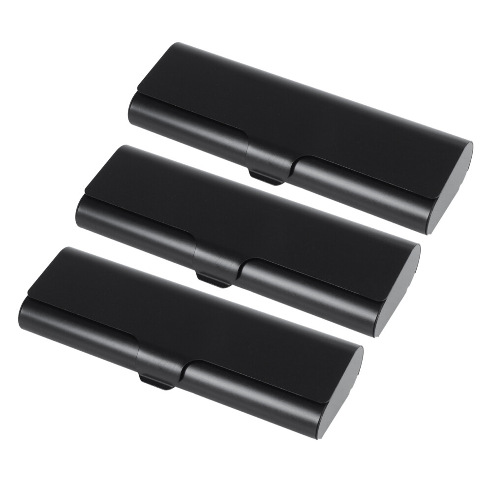 Black 3X Slim Matte Hard Metal Spectacles Case Reading Glasses Eyeglasses Protection