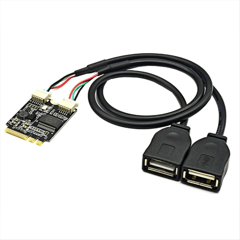 Key A-E To Usb2.0 Expansion Card M.2 Ngff Usb Riser Double Port Interface 4852887701701