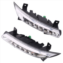 1 pár LED denných svetiel do hmly pre Renault Fluence 2014+, automatické jazdné svetlá, denné svietenie, nárazník