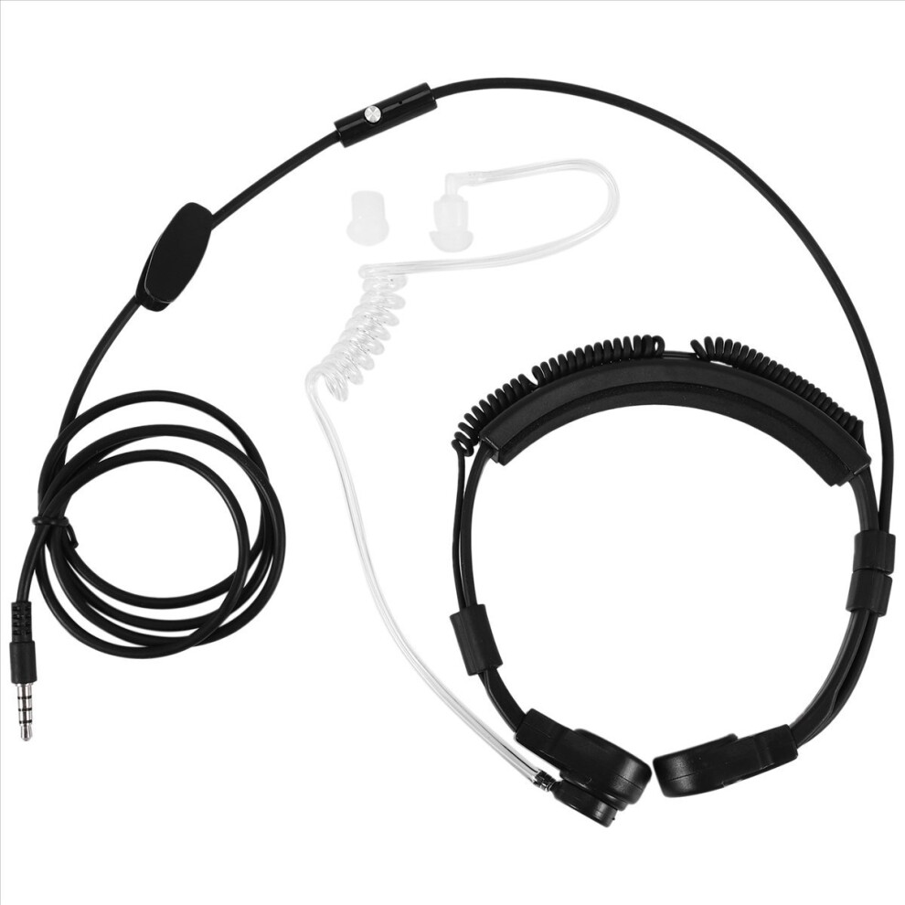 3.5Mm Plug Tactical-Throat Microphone Earphone Covert Adjustable Air Tube Headset With Throat Mic For Smartphones 4852887797810