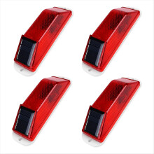 Zonne-waarschuwingslichten, heldere stroboscooplamp met magnetische voet, waterdichte LED-veiligheidslamp voor buiten, 4-pack, rood