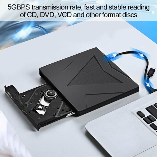 Masterizzatore CD esterno portatile, registratore DVD USB 3.0 +/-RW 2
