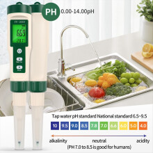 Professional Food PH Meter High Accuracy Sensor Temp Acidity Tester for Brewing Cheese Meat Canning Dough Soil