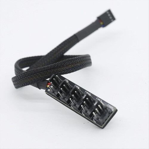 2 τεμάχια 5-θυρο PC 4-ακίδων PC PWM CPU ανεμιστήρα ψύξης προσαρμογέα διανομέα 2