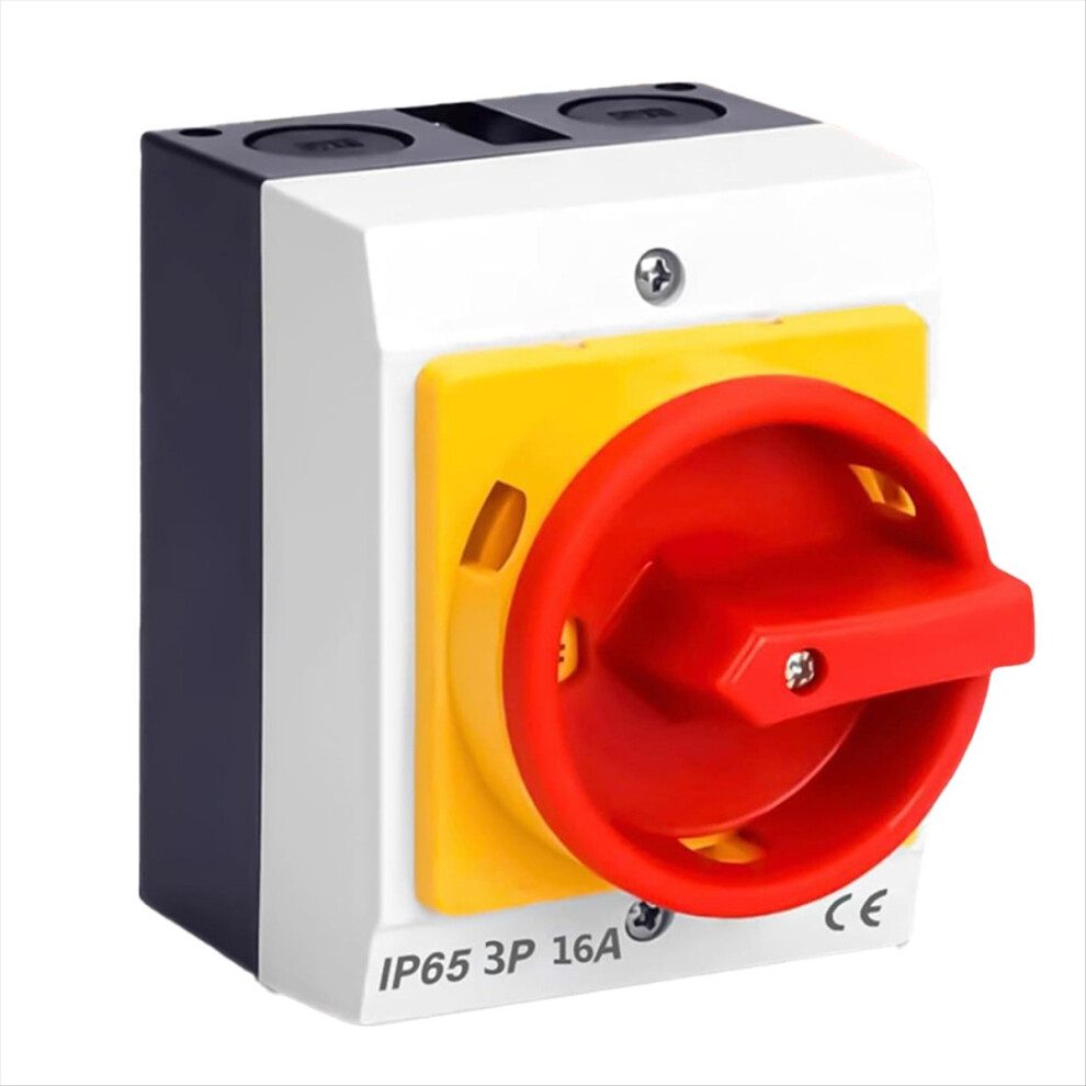 Main Switch Circuit Breaker 16A 3Pin Rotary With Plastic Housing Ip65 Isolator Load Disconnect 4851004453967