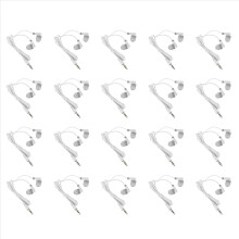 20 stuks 3,5 mm in-ear stereo oordopjes hoofdtelefoon oortelefoon headset voor mobiele telefoon MP4 MP3