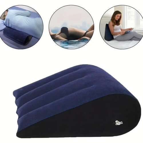 Inflatable Wedge Body Pillow Cushion Yoga Posture Aid Triangular for Sleeping,Leg Elevation,Trave 1
