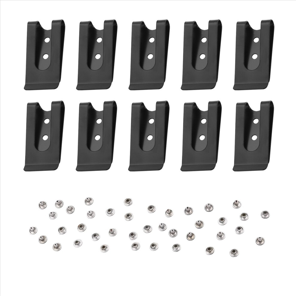 10Pcs 56X25mm Double Holes Metal Spring Belt Sheath Clip Clasp Buckles Accessories With 8Mm Cap Studs Screws 4852887790996