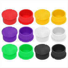 Verpakking van 12 glazen flesjes van 5-100 ml met beschermende doppen - 6 kleuren